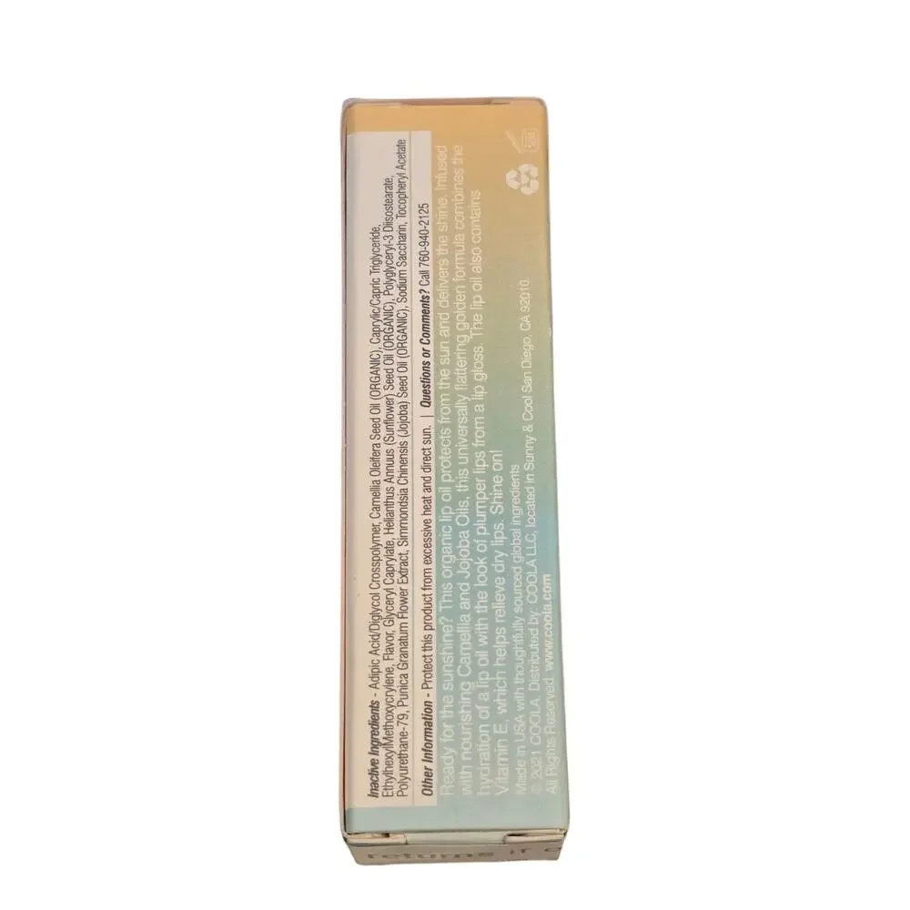 Coola Liplux Hydrating Oil Golden Glow New in Box can